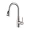 Kibi Bari Single Handle Pull Down Kitchen & Bar Sink Faucet, Brushed Nickle KKF2015BN - alternate 1